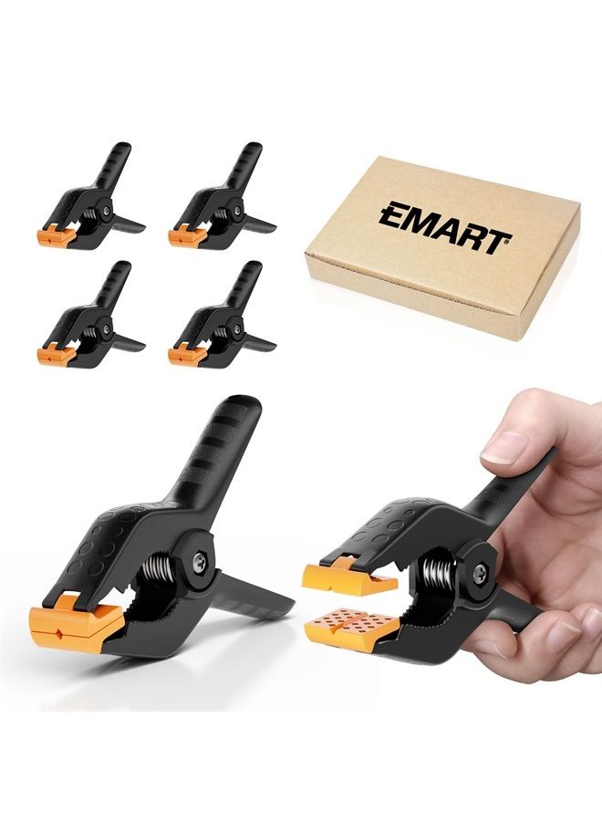 EMART 6 Pack Heavy Duty Muslin Spring Clamps, 4.5 inch Photo Booth Backdrop Clips for Photography Studio - Image 1