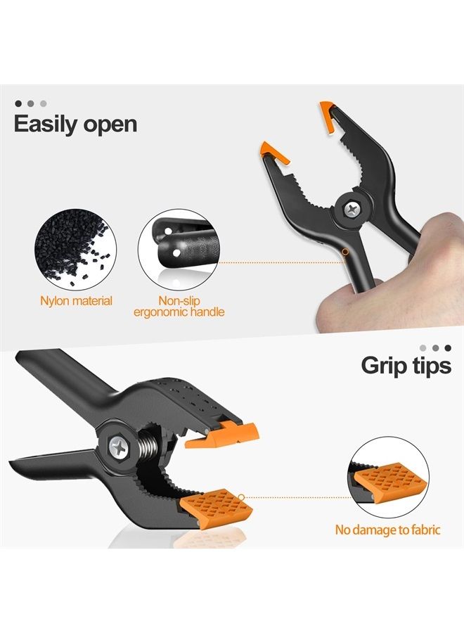 EMART 6 Pack Heavy Duty Muslin Spring Clamps, 4.5 inch Photo Booth Backdrop Clips for Photography Studio - Image 5