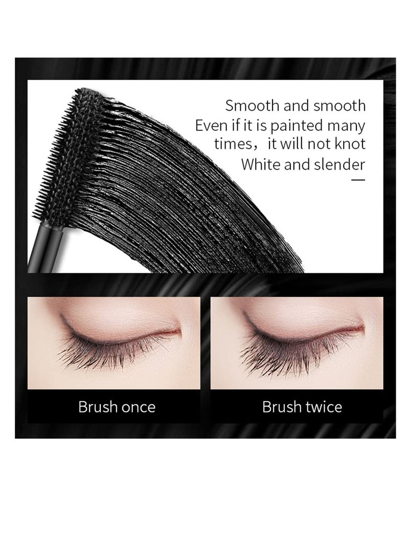Excefore 4D Silk Fiber Eyelash Mascara, Extra Long Thick Voluminous Lash Mascara, Long-Lasting Waterproof Mascara for Makeup, No Flaking Smudge Proof Mascara, Black - Image 4