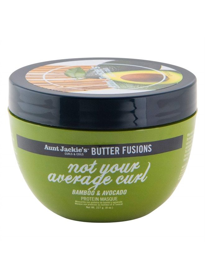Aunt Jackie's Butter Fusions Not Your Average Curl - Bamboo & Avocado Hair Conditioning Protein Masque, 8 oz - Image 1