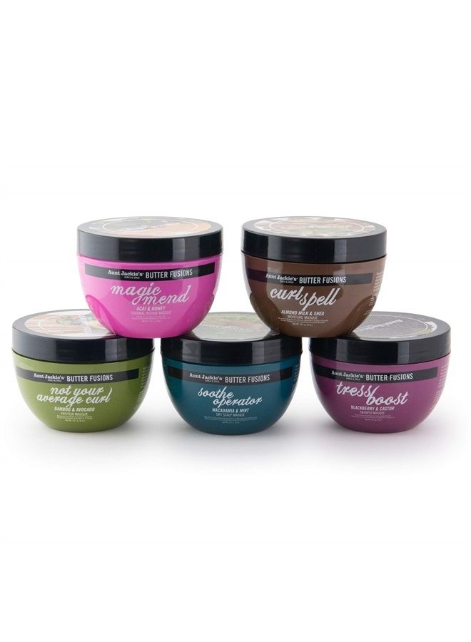 Aunt Jackie's Butter Fusions Not Your Average Curl - Bamboo & Avocado Hair Conditioning Protein Masque, 8 oz - Image 2