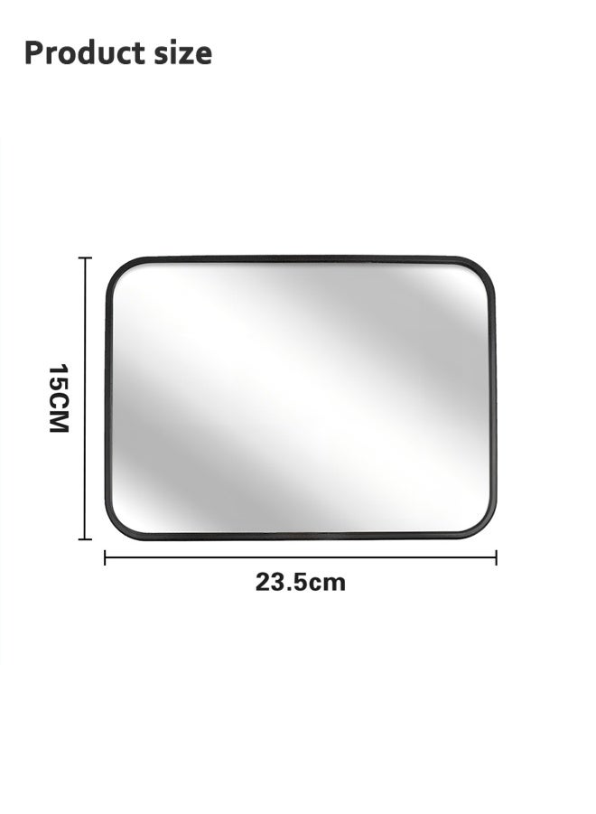 Razia Car Backseat Safety Mirror, Wide Rearview baby car mirror, Shatterproof Newborn Mirror with 360° Rotation, Black Frame Rear Facing Car Seat Mirror for Infant,23.5cm*15cm,Black - Image 4