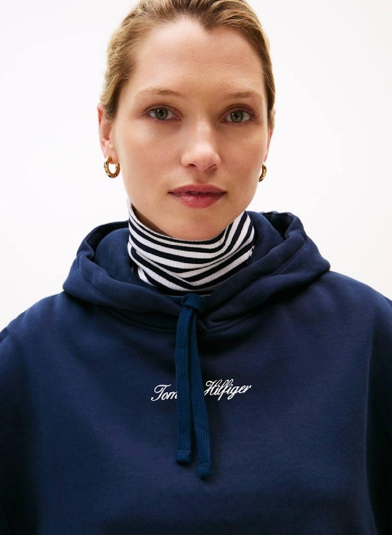 TOMMY HILFIGER Textured Logo Relaxed Hoody - Image 4