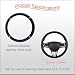 WLERIR Microfiber Leather Steering Wheel Cover with AntiSlip Lining Universal Car Accessory for Steering Wheel with a Diameter of 14515 inch Black - Image 2