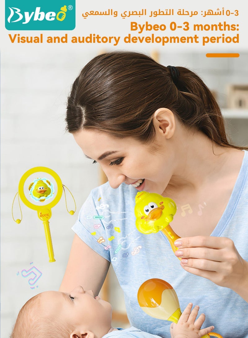 بيبو مجموعة ألعاب خشخيشة للأطفال مكونة من 9 قطع، ألعاب تسنين للأطفال الرضع مع مجموعة طبول موسيقية، ألعاب موسيقية للأطفال، هدايا ألعاب حسية لحديثي الولادة، مجموعة ألعاب تعليمية مبكرة للأولاد والبنات من عمر 0 ​​إلى 36 شهرًا - Image 3