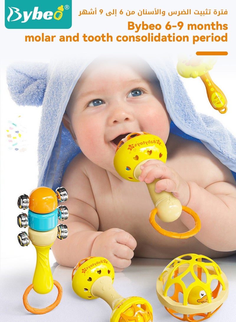 بيبو مجموعة ألعاب خشخيشة للأطفال مكونة من 9 قطع، ألعاب تسنين للأطفال الرضع مع مجموعة طبول موسيقية، ألعاب موسيقية للأطفال، هدايا ألعاب حسية لحديثي الولادة، مجموعة ألعاب تعليمية مبكرة للأولاد والبنات من عمر 0 ​​إلى 36 شهرًا - Image 5