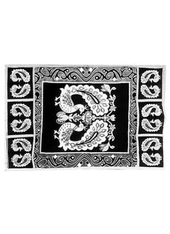 Kuber Industries Kuber Industries Peacock Print Fridge Cover With Side Pockets|Fridge Top Cover|Refrigerator Cover|Washable Cotton Material|6 Utility Pockets (Black)  - Image 2