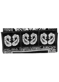 Kuber Industries Kuber Industries Peacock Print Fridge Cover With Side Pockets|Fridge Top Cover|Refrigerator Cover|Washable Cotton Material|6 Utility Pockets (Black)  - Image 3