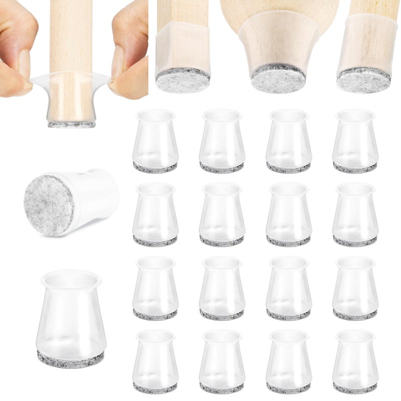 Aneaseit Chair Leg Floor Protectors - Felt Bottom Silicone Pads for Hardwood Floors & Furniture Feet - Chair Leg Caps - Rubber Caps for Chairs - Floor Protectors for Furniture - Image 1
