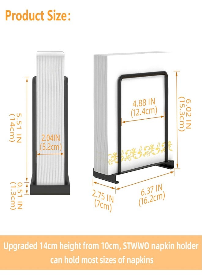 STWWO Napkin Holder for Table, Metal Napkin Holder for Kitchen Dining, Standing Paper Napkin Storage for Table Countertop, Black - Image 5