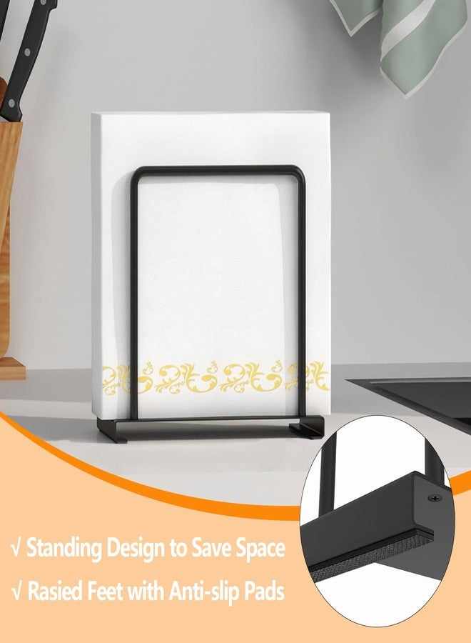 STWWO Napkin Holder for Table, Metal Napkin Holder for Kitchen Dining, Standing Paper Napkin Storage for Table Countertop, Black - Image 3