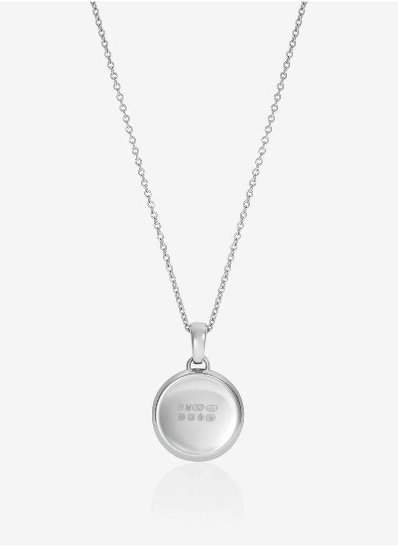 Caustic Heart Pendant With Chain in Sterling Silver