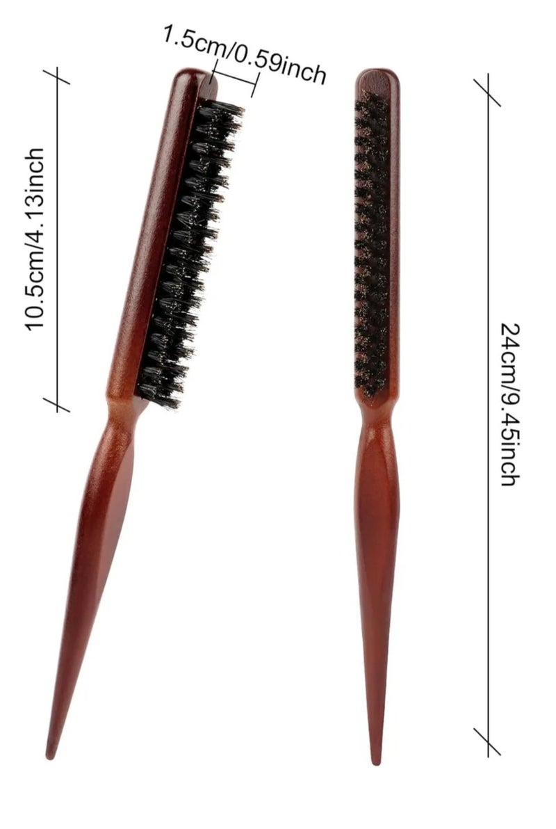 Alice Wooden Hair Brush for Smoothing, Styling, Detangling, Oil Distribution, and Split-End Prevention for All Hair Types – Comfortable, Healthy Design for Shiny, Thick Hair Without Pain – Suitable for Women, Men, and Children - Image 3