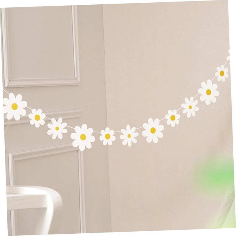 5Pcs Daisy Flower Garland Banner Easy to Hang for Birthday Party Backdrop Decor - Image 5