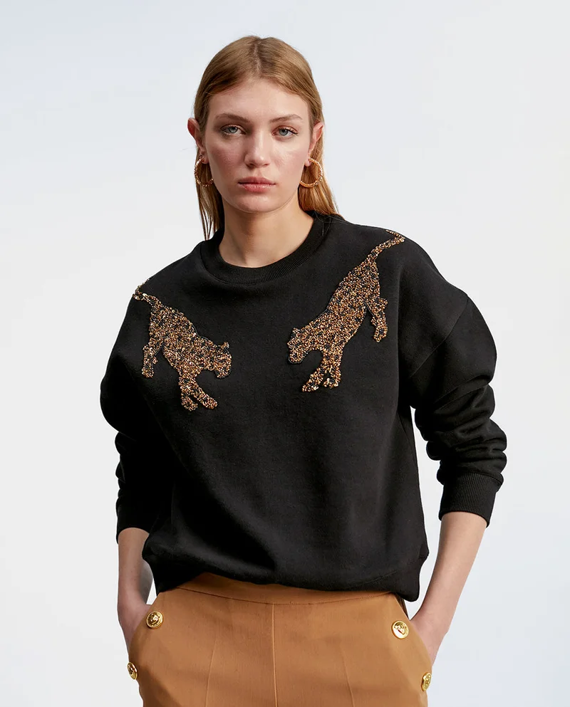 Lola Casademunt Sweatshirt with tiger details