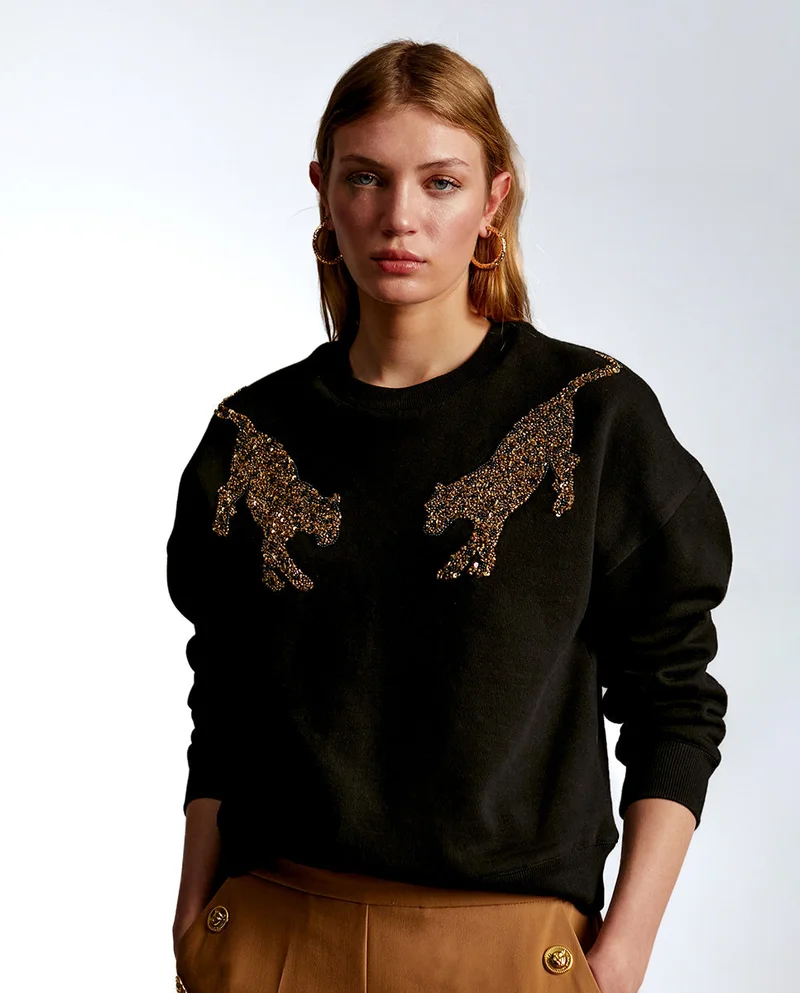 Lola Casademunt Sweatshirt with tiger details
