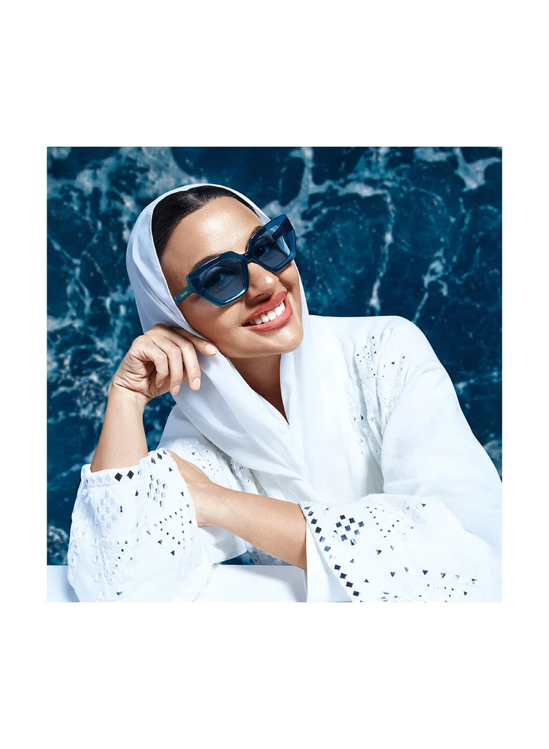30 سندايز نظارات شمسية نسائية Phoenix عين القطة بحماية UV400 (أزرق)