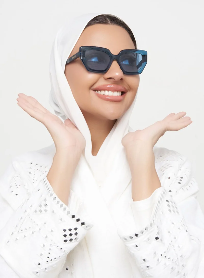 30 سندايز نظارات شمسية نسائية Phoenix عين القطة بحماية UV400 (أزرق)