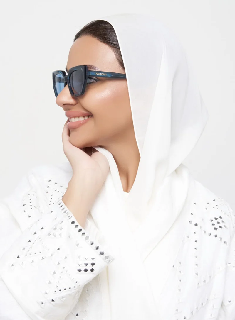 30 سندايز نظارات شمسية نسائية Phoenix عين القطة بحماية UV400 (أزرق)