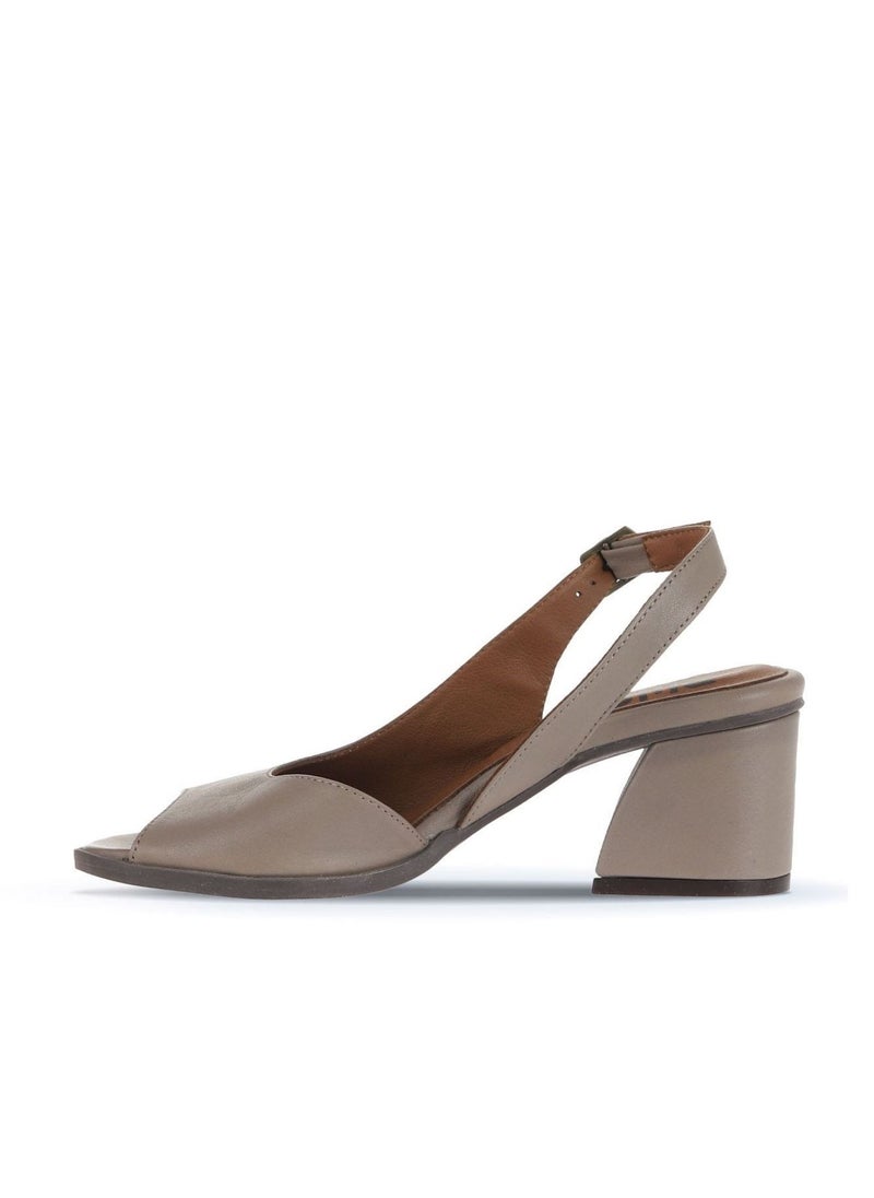 Bueno BUENO Women's Heeled Sandals – Sleek Slingback Design with Peep Toe and Buckle Closure for Elegant Everyday Wear  - Image 3