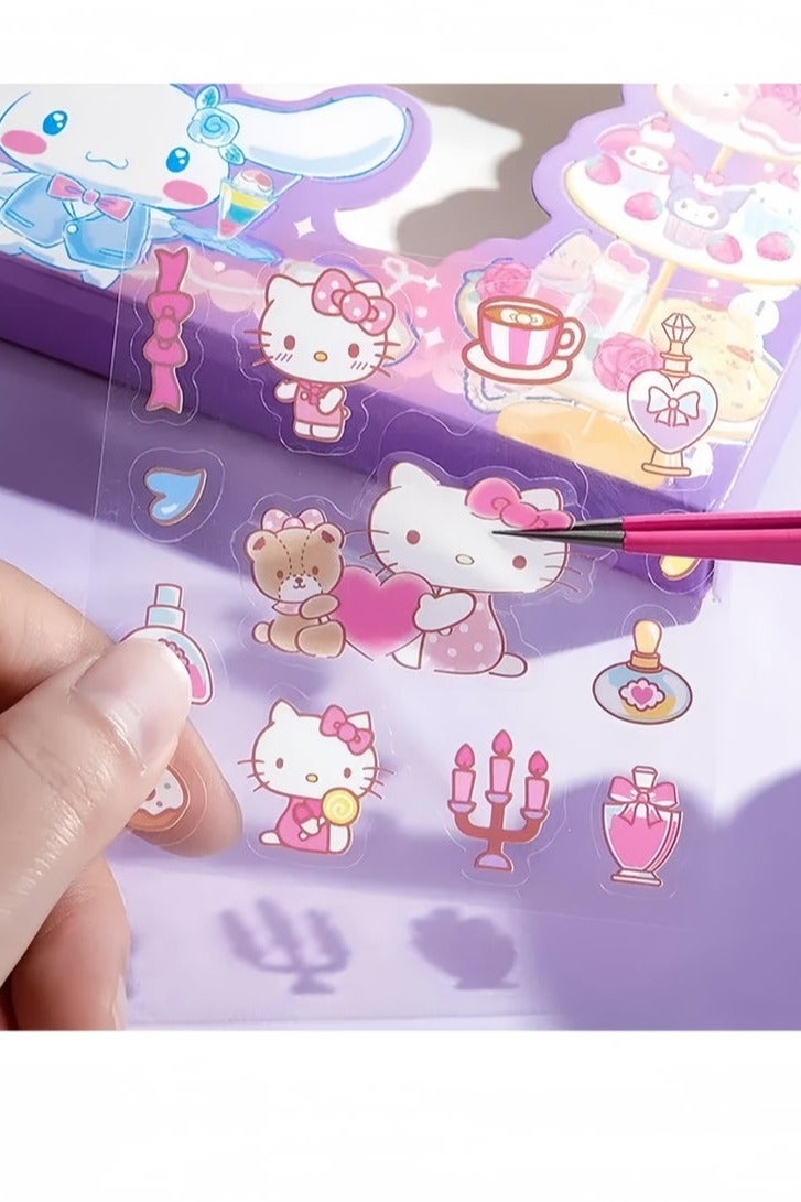 Sanrio Anime Girl Stickers - 100 Sheets Sanrio Stickers Kit, Vinyl Cartoon Aesthetic Decorative Sticker Set, Ideal for Scrapbooking, Journaling, Laptops and Room Decoration - Image 4