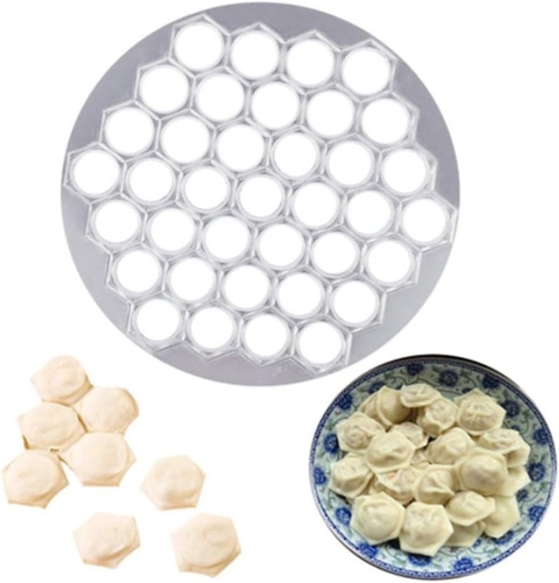 SquarezhenBo Professional 37-Hole Ravioli Mold - Stainless Steel Dumpling Maker for Russian Cuisine, for Heavy-Duty Pelmeni,Pierogi Press Tool with Measurement Markings, Kitchen Gadgets and Baking Accessories - Image 1