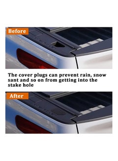KASTWAVE Bed Rail Stake Pocket Covers for GMC Sierra 1500/ for Chevy Silverado 1500 2019-2022 & for Silverado/ for Sierra 2500/3500 HD 2020 2021 2022 Rear Truck Tonneau Covers Stake Holes Cap Plugs (2 Packs)  - Image 5
