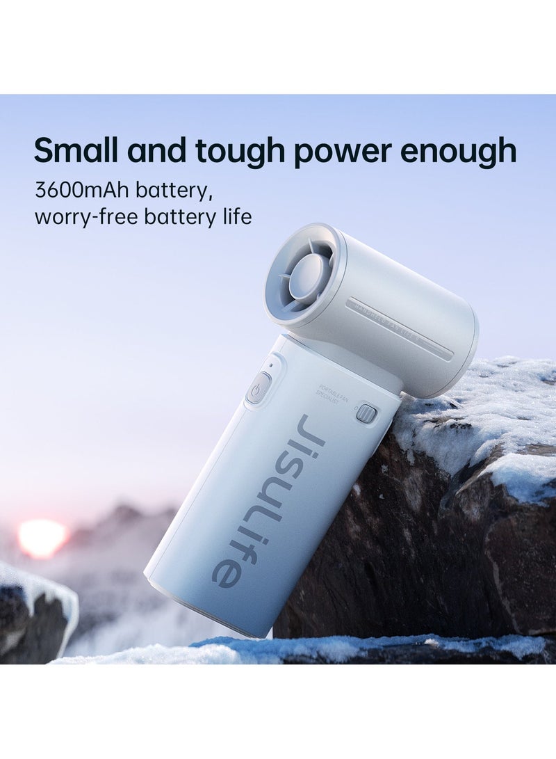Jisulife Elec 9  Handheld Turbo Fan with Adjustable Speeds  3600mAh Rechargeable Battery - Image 4