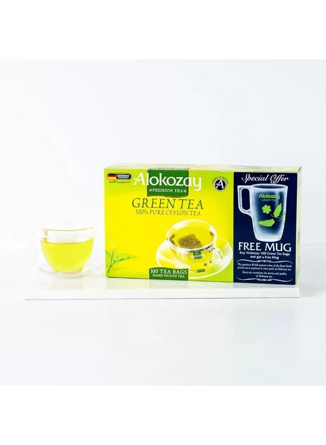Alokozay Premium Green tea, 100 Tea bags - Image 3