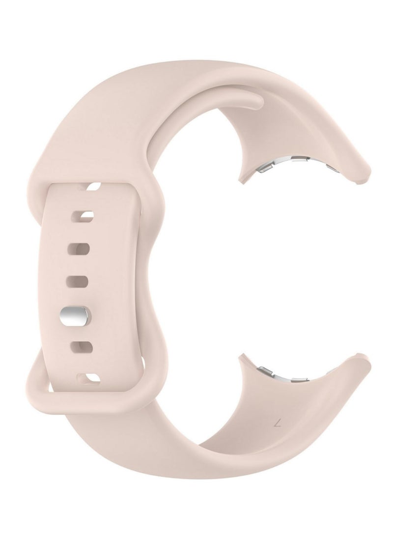 1PCS Silicone Strap For Google Pixel Watch 3 45mm Replacement Sport Bracelet Durable Soft Comfortable Wristband Smart Band Accessories L Size Pink - Image 3