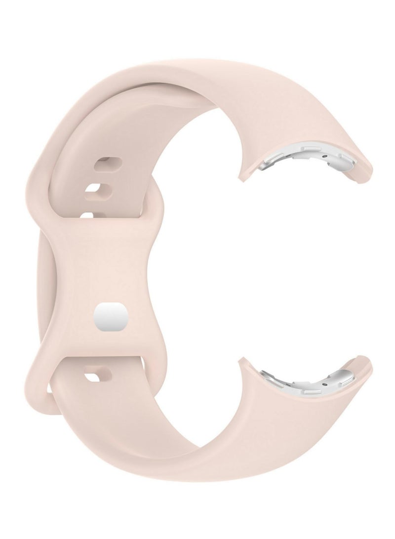 1PCS Silicone Strap For Google Pixel Watch 3 45mm Replacement Sport Bracelet Durable Soft Comfortable Wristband Smart Band Accessories L Size Pink - Image 4