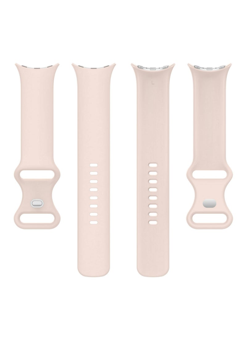 1PCS Silicone Strap For Google Pixel Watch 3 45mm Replacement Sport Bracelet Durable Soft Comfortable Wristband Smart Band Accessories L Size Pink - Image 5