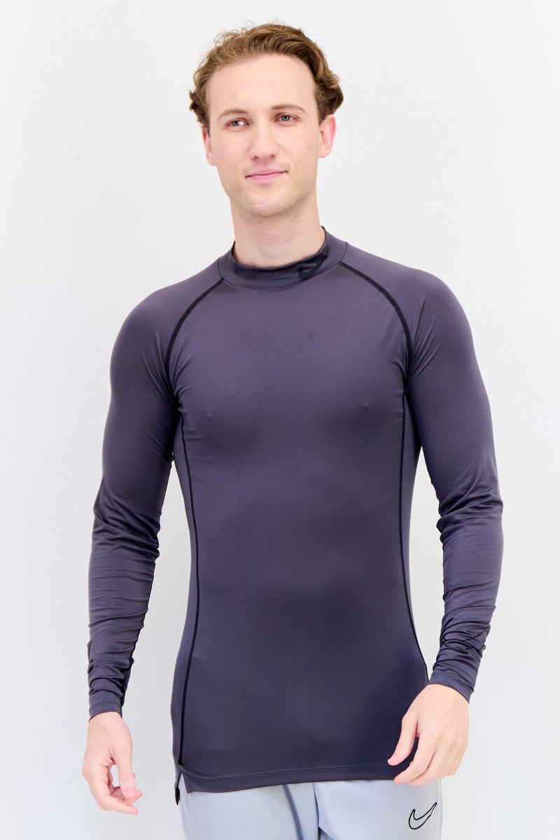 Nike Men Sportswear Fit Long Sleeve Outdoor T-Shirt, Grey - Image 1