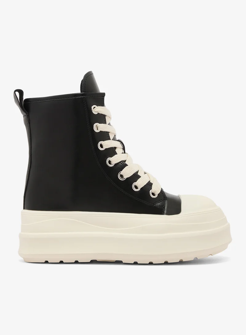 Ginger Platform Chunky Detail Lace Up Sneakers