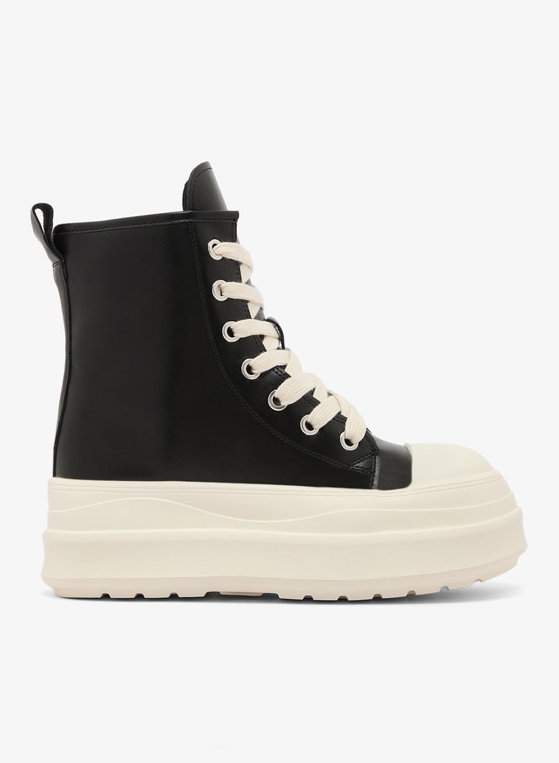 Ginger Platform Chunky Detail Lace Up Sneakers - Image 1