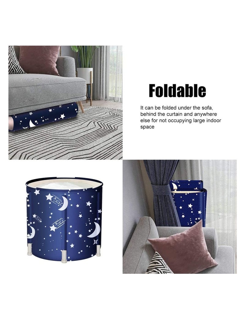 بريميفي حوض استحمام أزرق محمول يحرر حوض استحمام قابل للطي وقابل للطي للكبار، حوض استحمام سبا صديق للبيئة، حوض استحمام قابل للطي مثالي للاستحمام في الحمامات الساخنة والجليدية - Image 5