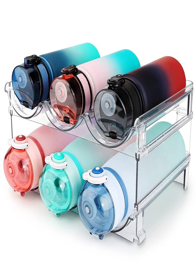 VHG Water Bottle Organizer for Cabinet – Stackable Water Bottle Holder for Cabinet or Wine Rack for Home Organization Storage – Drink Organizer for Fridge, Kitchen Organization - Image 1