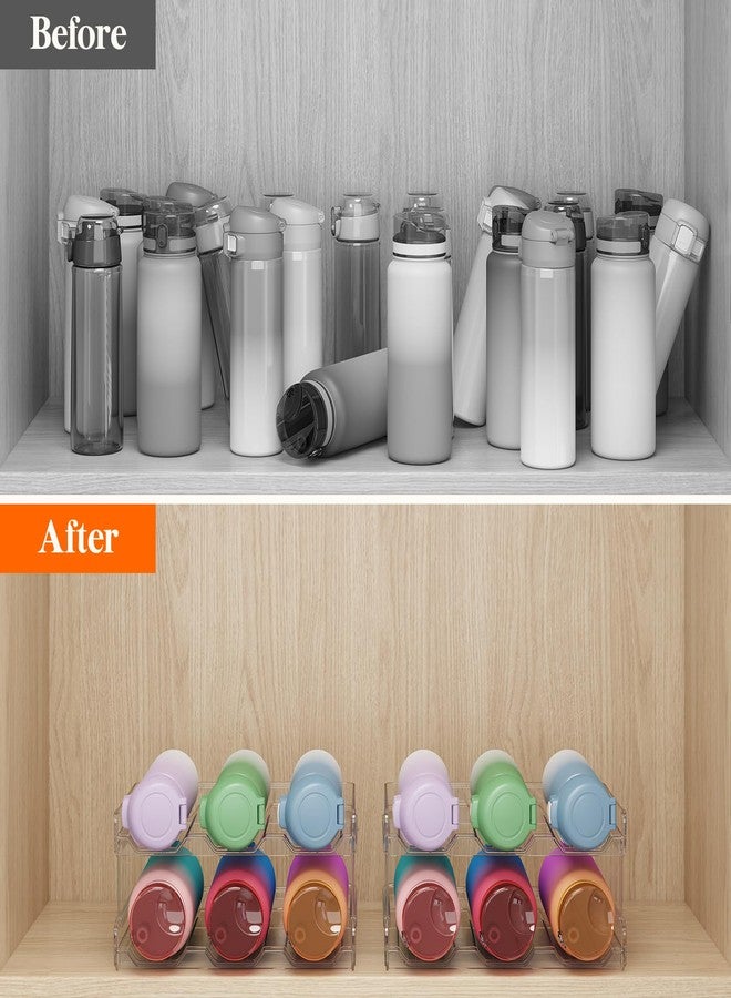 VHG Water Bottle Organizer for Cabinet – Stackable Water Bottle Holder for Cabinet or Wine Rack for Home Organization Storage – Drink Organizer for Fridge, Kitchen Organization - Image 4