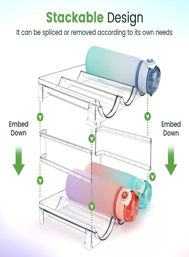 VHG Water Bottle Organizer for Cabinet – Stackable Water Bottle Holder for Cabinet or Wine Rack for Home Organization Storage – Drink Organizer for Fridge, Kitchen Organization - Image 5