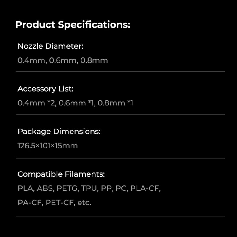 Creality ''Unicorn'' Quick-Swap Nozzle Kit for K1C and Ender-3 V3 3D Printers Titanium Alloy Heat Break High-flow Printing Copper Alloy and   Hardened Steel Hotend Nozzle 4PCS  - - Image 3