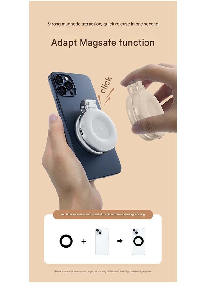 TELESIN Magnetic Magsafe Three - color Fill Light - An Essential Gadget for Mobile Phone Photography, Live Streaming, Soft - light Beauty Retouching and Selfie - taking