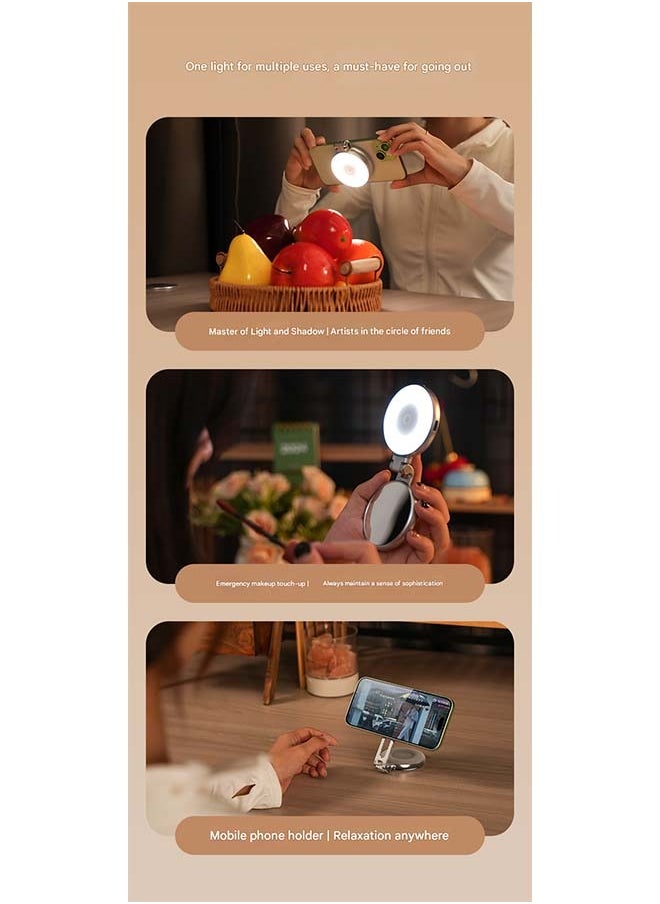 TELESIN Magnetic Magsafe Three - color Fill Light - An Essential Gadget for Mobile Phone Photography, Live Streaming, Soft - light Beauty Retouching and Selfie - taking