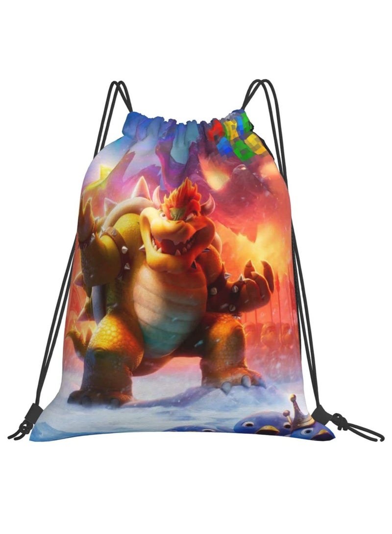 Cartoon Bundle Pocket Backpack for Children's Leisure Load Reduction, Student Large Capacity Printed Backpack