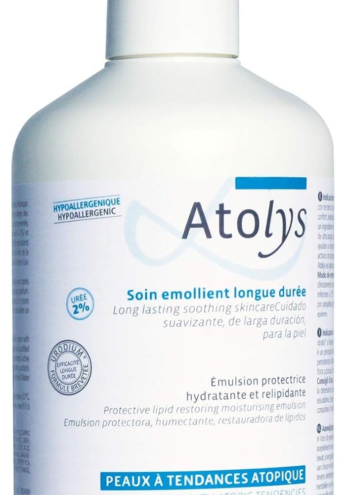 Lysaskin Atolys Long Lasting Soothing Skin Care Cream, 200 ml - Hypoallergenic Emollient for Atopic Skin