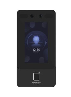 HIKVISION Ds-K1T342Mfwx Face Access Terminal ,4.3" LCD Touch Screen With Face, Finger And Card Access With Wi-Fi, Supports ISAPI, ISUP5.0, Max.1500 Faces Capacity, IP65, Black  - Image 1