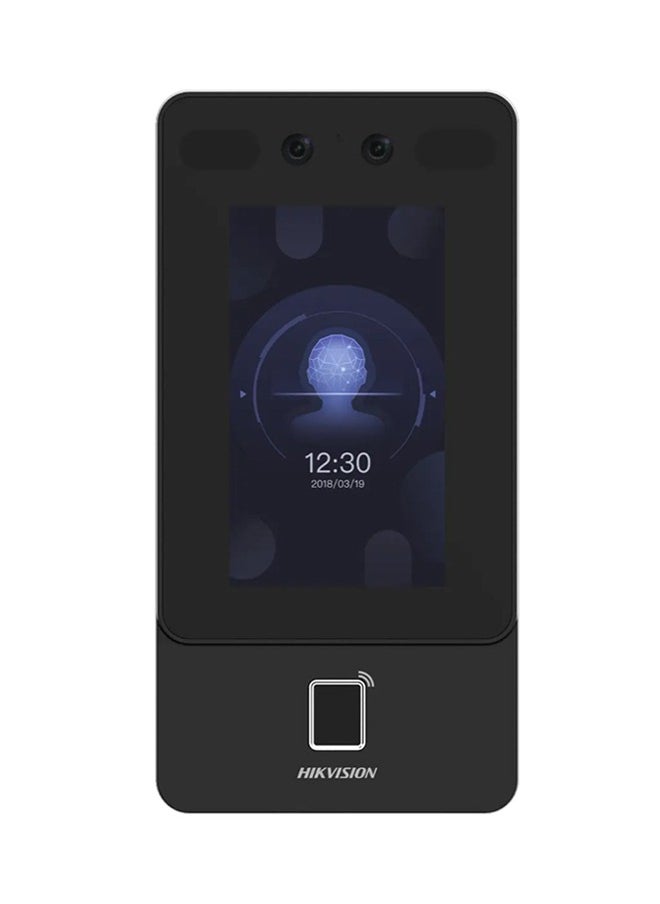 HIKVISION - Ds-K1T342Mfwx Face Access Terminal ,4.3" LCD Touch Screen With Face, Finger And Card Access With Wi-Fi, Supports ISAPI, ISUP5.0, Max.1500 Faces Capacity, IP65, Black - Image 1