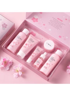 SAKURA Skincare Set, JAPAN Sakura Skin Care Sets & Kits - Cleanser, Toner, Lotion, Serum, Eye Cream, Face Cream, Travel Gift Sets for Women Teenage Girls Mom Daughter, TSA-friendly Sizes 6pcs  - Image 3