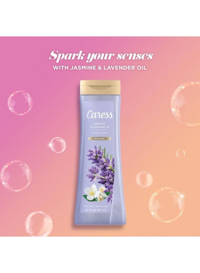 Caress Body Wash, Jasmine & Lavender Oil, Moisturizing Body Wash for Soft, Fragrant Skin, Body Soap Liquid to Rest & Unwind, 20 Fl Oz (Pack of 2) - Image 3