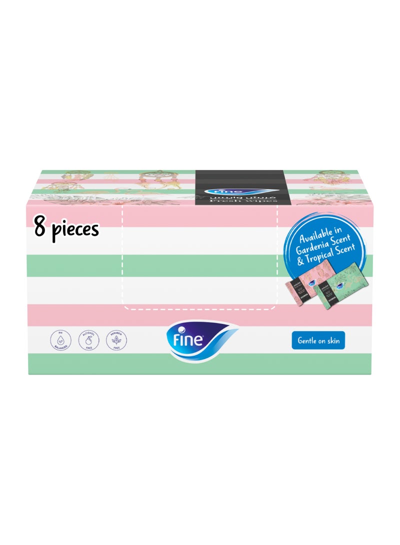 Fine Fresh Wipes Tropical And Gardenia Scent - Image 1