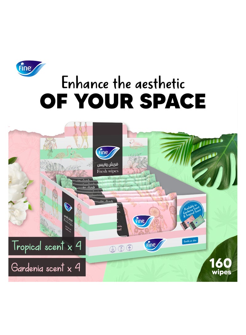 Fine Fresh Wipes Tropical And Gardenia Scent - Image 2